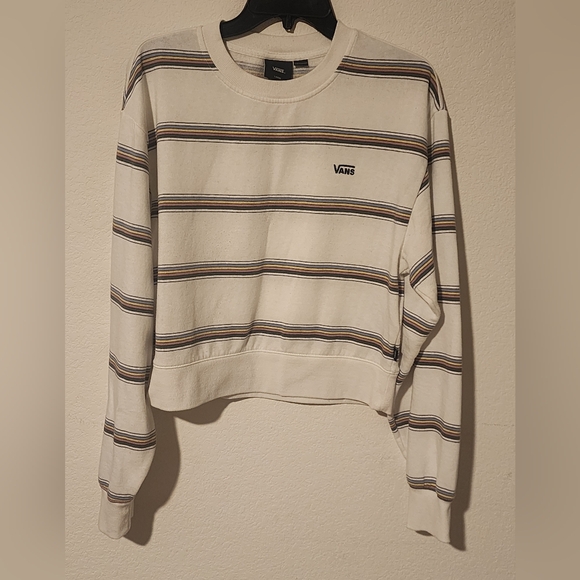 Vans Tops - 🎊Vans Women's Cream and Black Striped Hoodie🎊